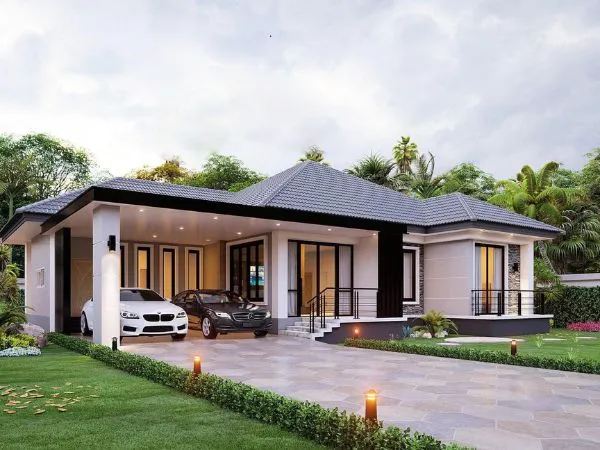 So Sánh 5 Mẫu Nhà 3 Gian Miền Tây – Nét Xưa & Tiện Nghi Hiện Đại 7 Nhà 3 Gian Thiết Kế Chữ U – Không Gian Sống Hiện Đại
