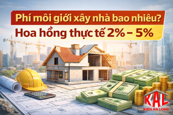 Phí môi giới xây nhà bao nhiêu - hoa hồng môi giới xây dựng từ 2 đến 5 phần trăm