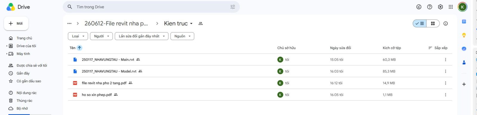 thu muc tai google drive nha pho 2 tang